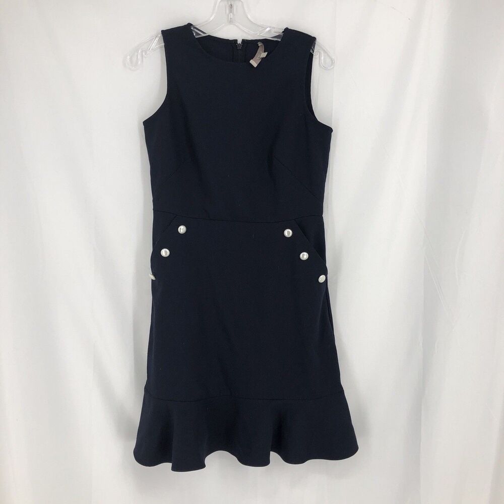 Loft Classic Sleeveless Nautical Navy Mini Dress Size 2